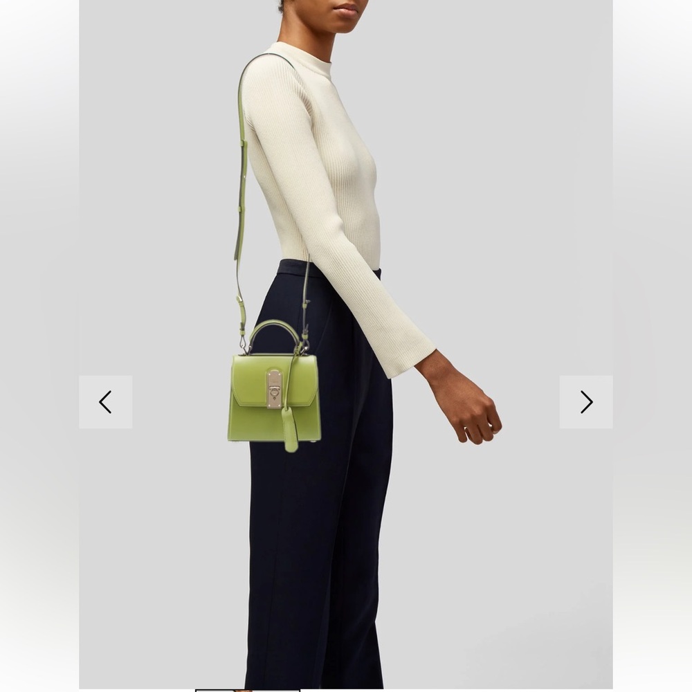 Salvatore Ferragamo Avocado Boxyz Leather Top Handle Bag - Picture 4 of 10
